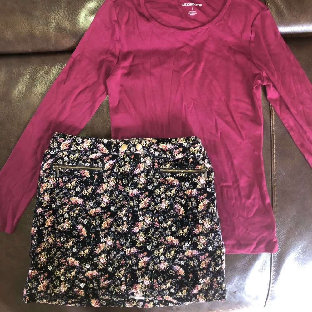 skirt and tee